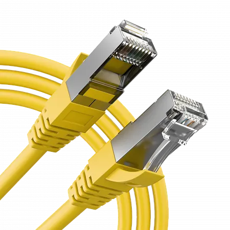 Шнур коммутационный медный RJ45 (патч-корд) LANMIR U/FTP Cat6A LSZH нг(А)-HF 5 м желтый